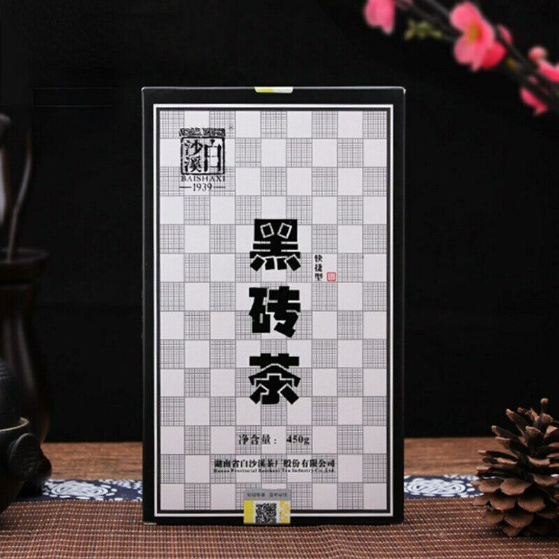 HE ZHUANG CHA China Anhua Baishaxi Instant Dark Tea Brick Tea Shortcut 450g-