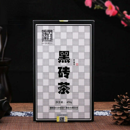 HE ZHUANG CHA China Anhua Baishaxi Instant Dark Tea Brick Tea Shortcut 450g-
