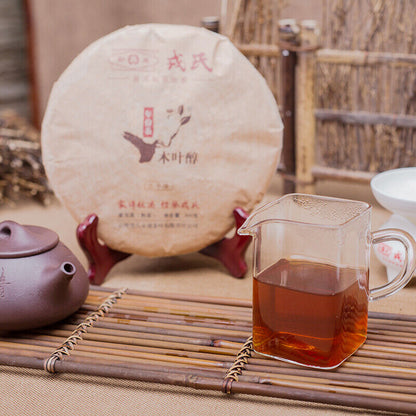 MENGKU 2014 Mu Ye Chun Three Years Chen Pu-erh Tea Cake Ripe Puer Tea 400g