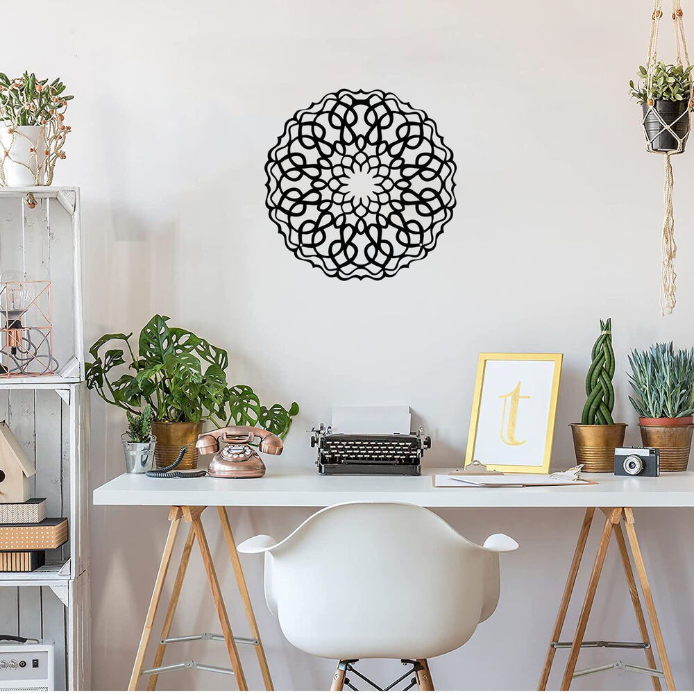 Metal Wall Art-Mandala Design-Wall Silhouette Metal Wall Decor Home Office Decor