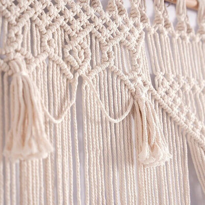Macrame Tapestry Cotton Rope Hand Woven Curtain Home Living Room Decor 115x200cm