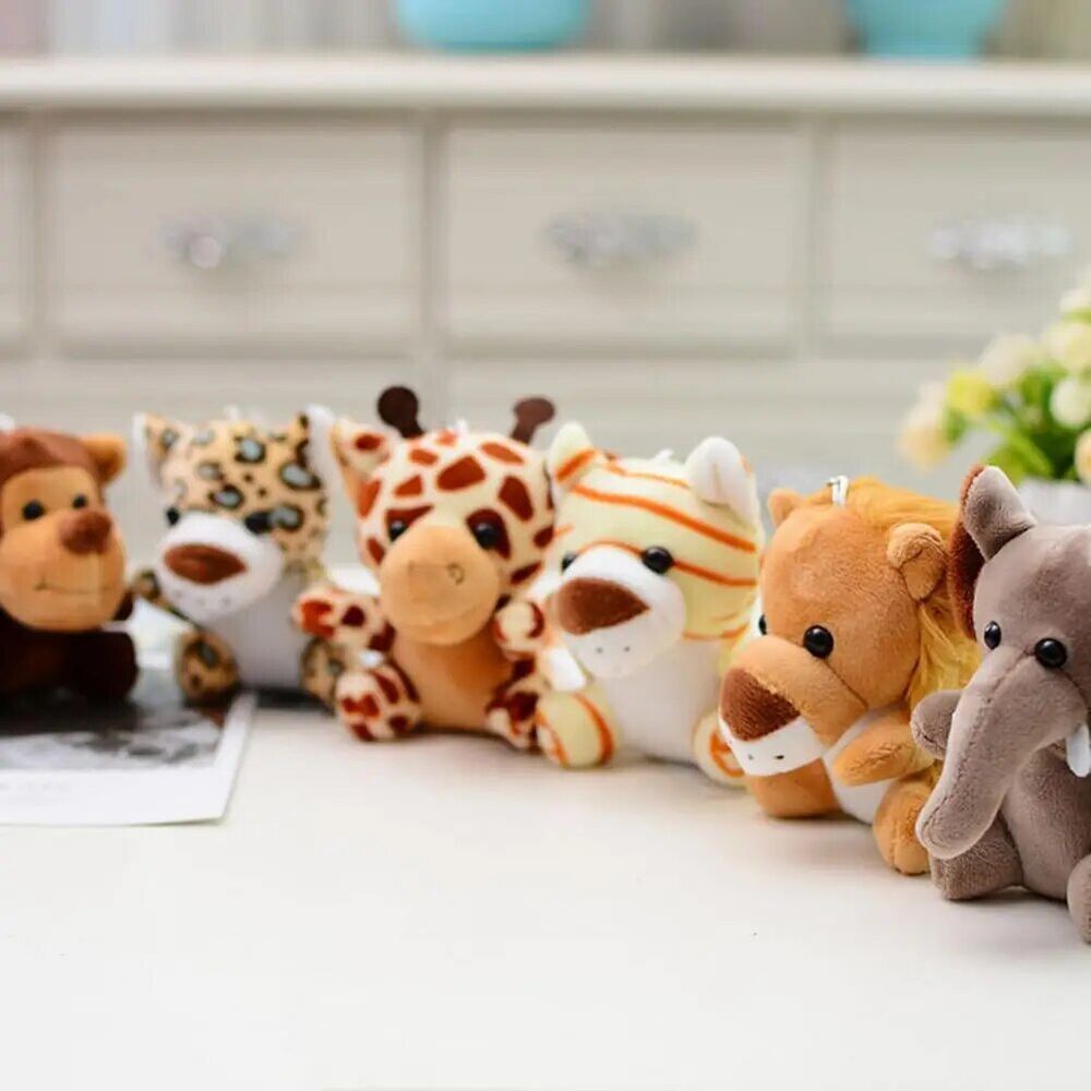 Plush Toy Animal Cute Stuffed Doll Jungle Tiger Elephant Monkey Lion Giraffe