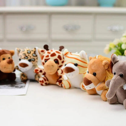 Plush Toy Animal Cute Stuffed Doll Jungle Tiger Elephant Monkey Lion Giraffe