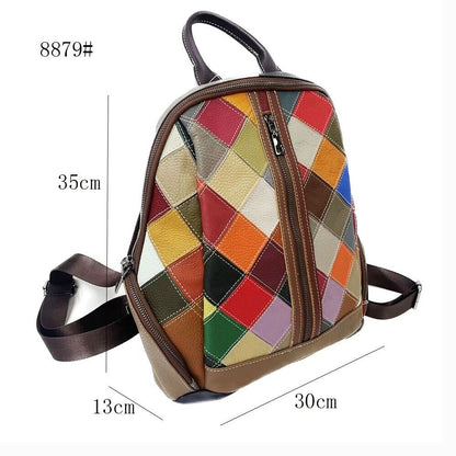 New Designer Cow Leather Colorful (random) Bag, Women's Backpack Travel Bag