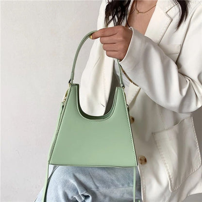 Small Solid Color Leather Shoulder Messenger Bags Crossbody Handbags Purses Tote