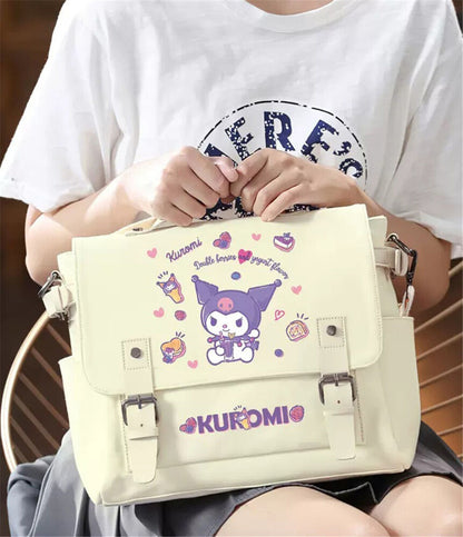 Cute My Melody Cartoon Kuromi Shoulder Messenger Bag Student Canvas Shoulder Bag