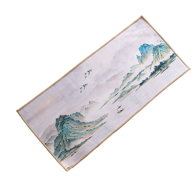 Painted Chinese Style Thick Tea Towel Super Absorbent Tea Cleaning Set Cup Mat.