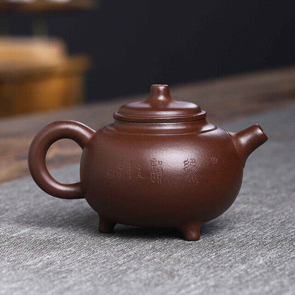 Chinese Yixing Zisha Pottery Duan Clay Handmade Words Hanzi Teapot Tea Pot