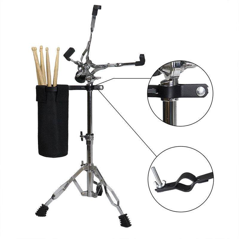 Drumstick Tube Bag Oxford Waterproof Drum Stick Holder with Metal Clip Sturdy