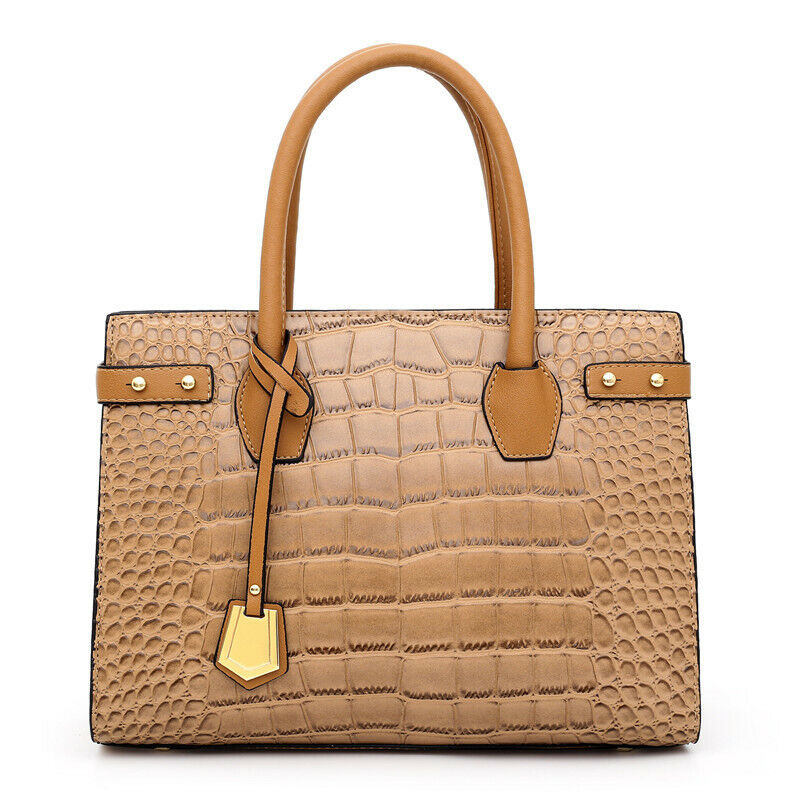 Women's PU Leather Crocodile HandbagS Sling Satchel Tote CrossBody Shoulder Bags