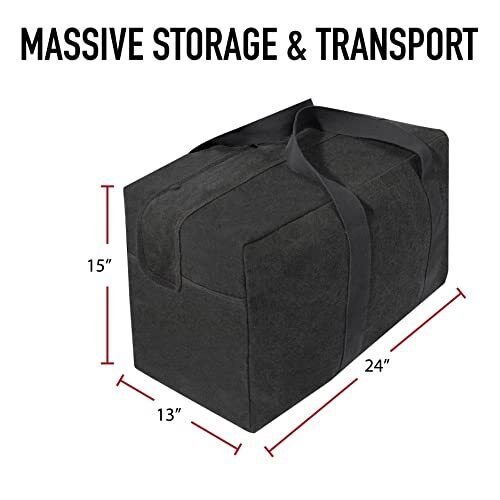 Rothco Canvas Parachute Cargo Bag Extra Large Travel One Size, Charcoal Grey