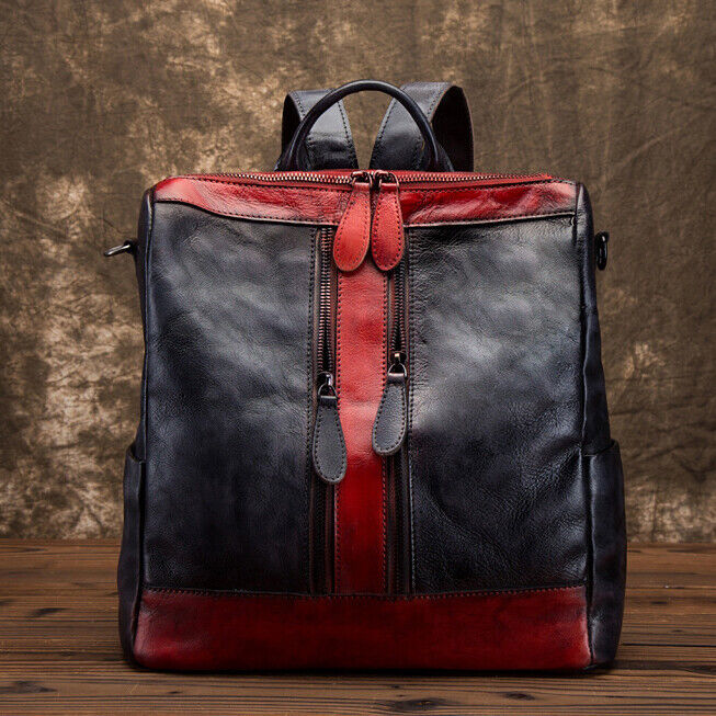 Women's Backpack, Genuine Top Cow Leather Travel Bag Satchel Tote Shoulder Bag