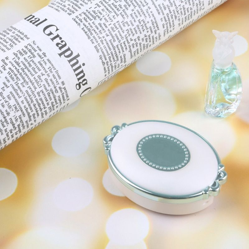 Contact Lens Case Classic Round Portable Storage Box 8x5.5x2.5cm Acrylic Plastic