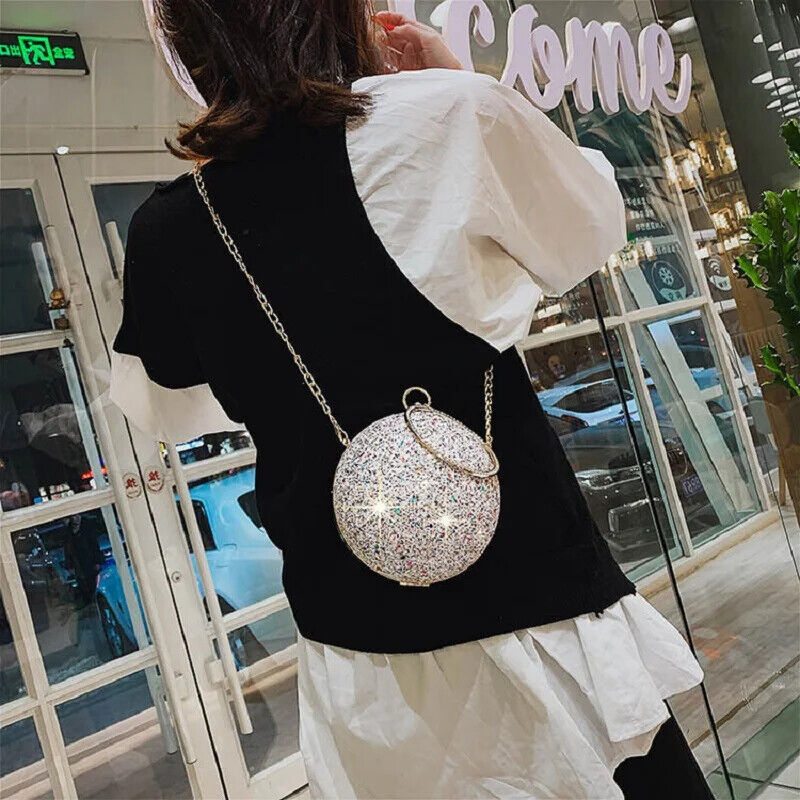 Women Evening Day Clutch Colorful Crystal Lady Handbag Wedding Shoulder Bag