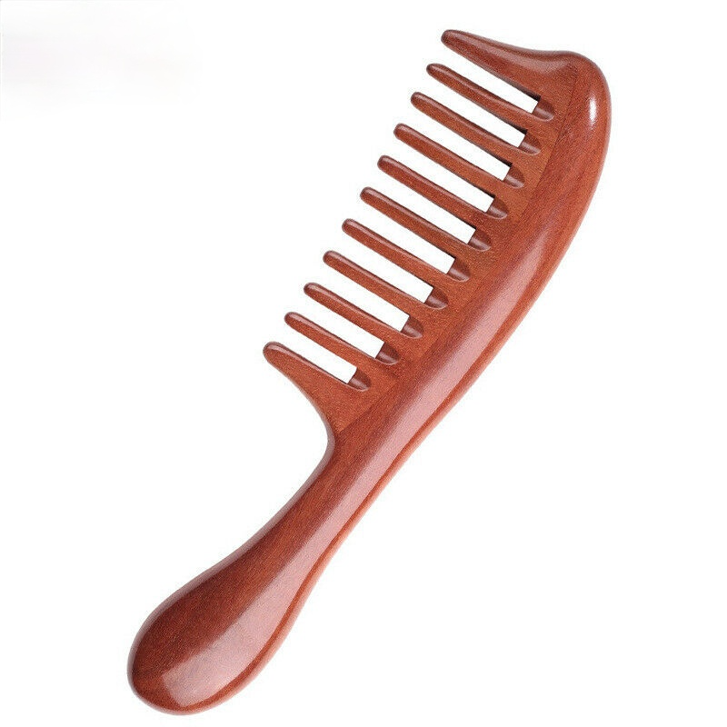 Natural Wide Toothed Comb Red Sandal Wood Comb Curly HairComb SPA Massage Comb