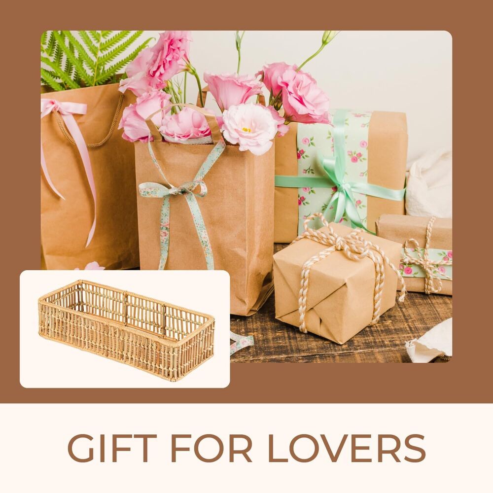 Rattan Woven Bathroom Organizer Storage Basket Toilet Paper Holder Home Decor