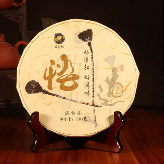 100g Yunnan High Grade Black Tea Mini Cake Premium Gold Buds Dianhong Health Top