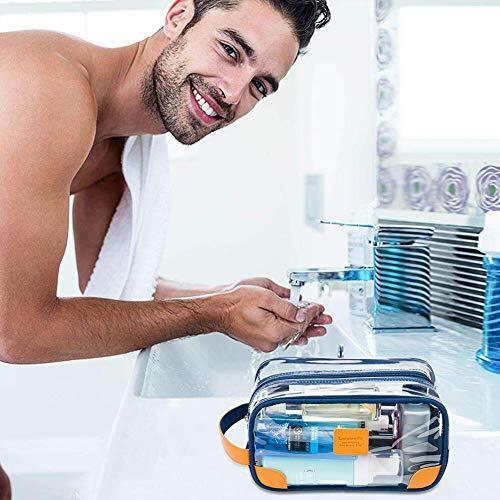 Lermende Toiletry Bag for Men and Women, Mens Blue