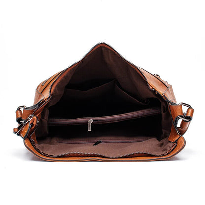 Winter Women Handbags Shoulder Bags Travel Weekend Leather Bag with Purse