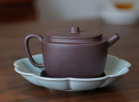 220cc China Yixing handmade purple sand teapot purple clay German-Chinese Kung Fu teapot-