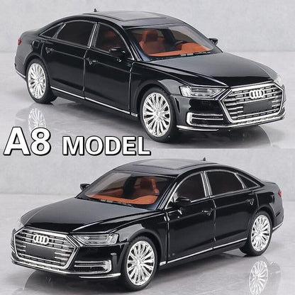 1:24 AUDI A8 Diecast Model Car Toy Vehicle Collection Sounds Lights Gift Kids