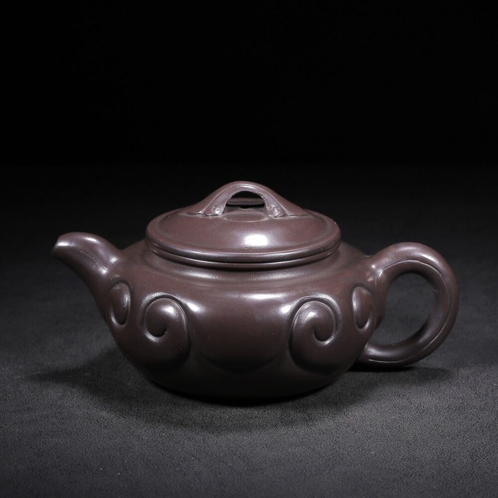 Chinese Yixing Zisha Clay Handmade Exquisite Teapot（仿古如意 底款：武陵艺人）