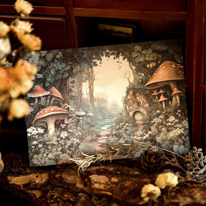 Scrapbooking Materials 32Pcs Fairy Tale Forest Papers Cards Making Journal Decor