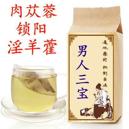 Cistanche slice+Cynomorium+wild epimedium leaf premium male Chinese Herbal Tea
