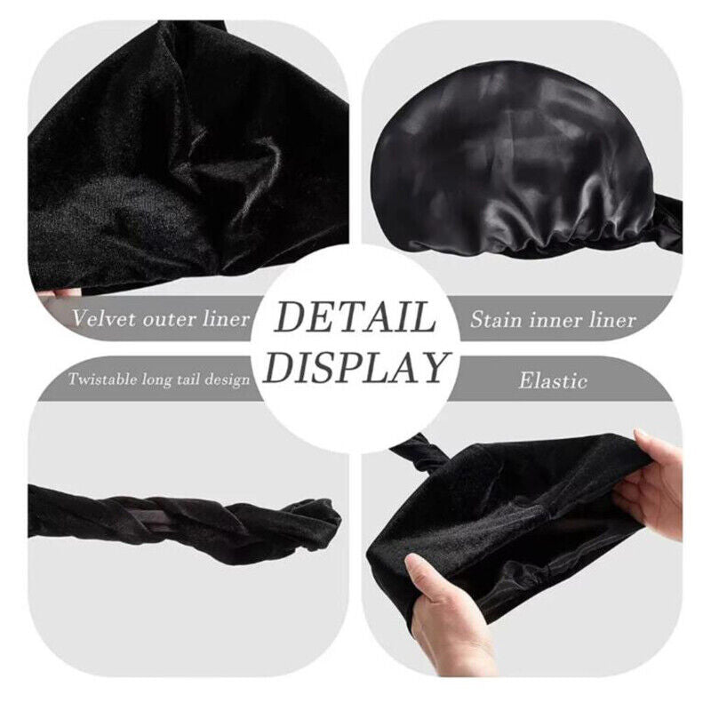 Men Halo Turban Satin Silk Lined Elastic Men Turban Head Wrap Headband Caps