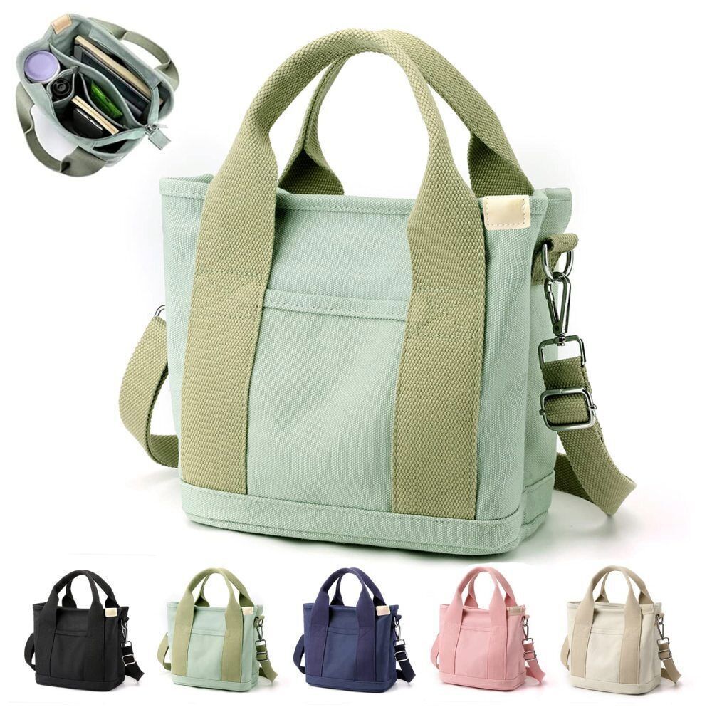 Women Canvas Tote Bag Large Capacity Handbags & Shoulder Bags Crossbody Zip