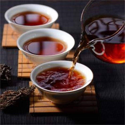 357g Yellow Seal Puerh Cooked Tea Cake Pu'er Black Tea Slimming Healthy Drink