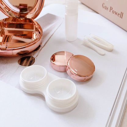Contact Lens Case Ultra-Thin Travel Set Organizers Storage Box 9x7.4x3cm Plastic