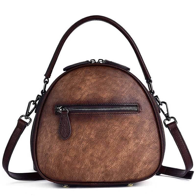 100% Genuine Leather Women's Handbags Retro Deer Embossed Sling Shoulder Bag