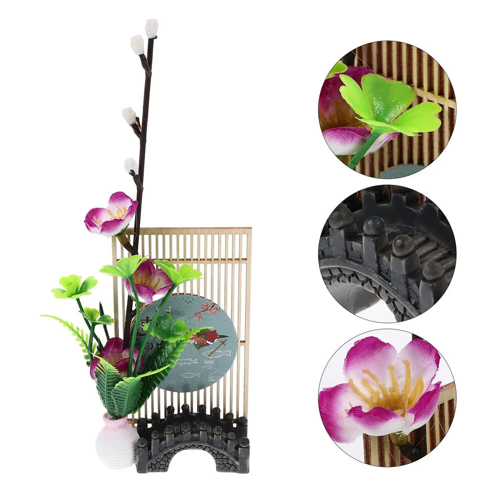 Floral Decor Plastic Wood Flower Sushi Plates Japanese Sashimi Trays Decorations