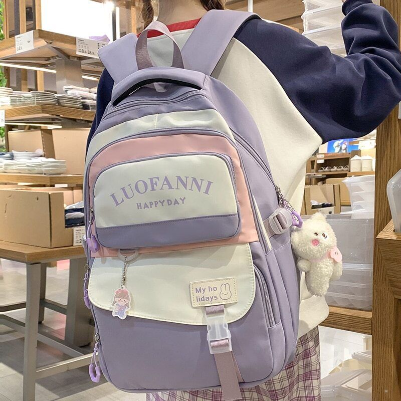 Girl School Bag Women Cute Backpack Lady BookBag College Backpack Laptop