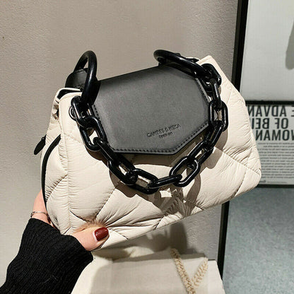 Tote Bag Leather Women's Handbag Chain Shoulder Crossbody Bags