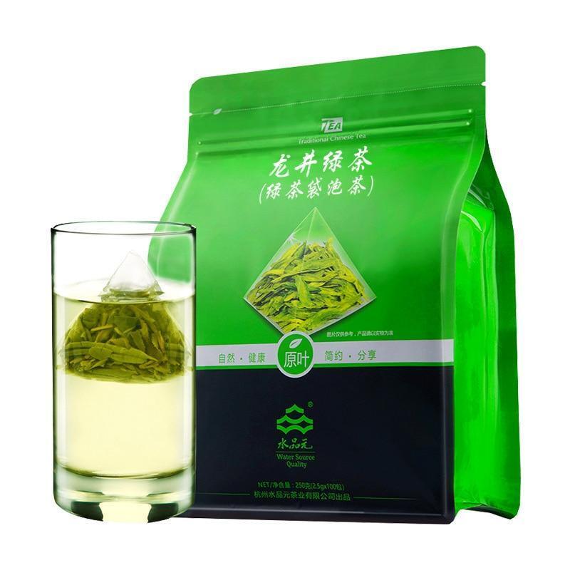 250g 2023 Spribg Fresh Dragon Well Green Tea Dragon Well Tea Bag 100 Pcs