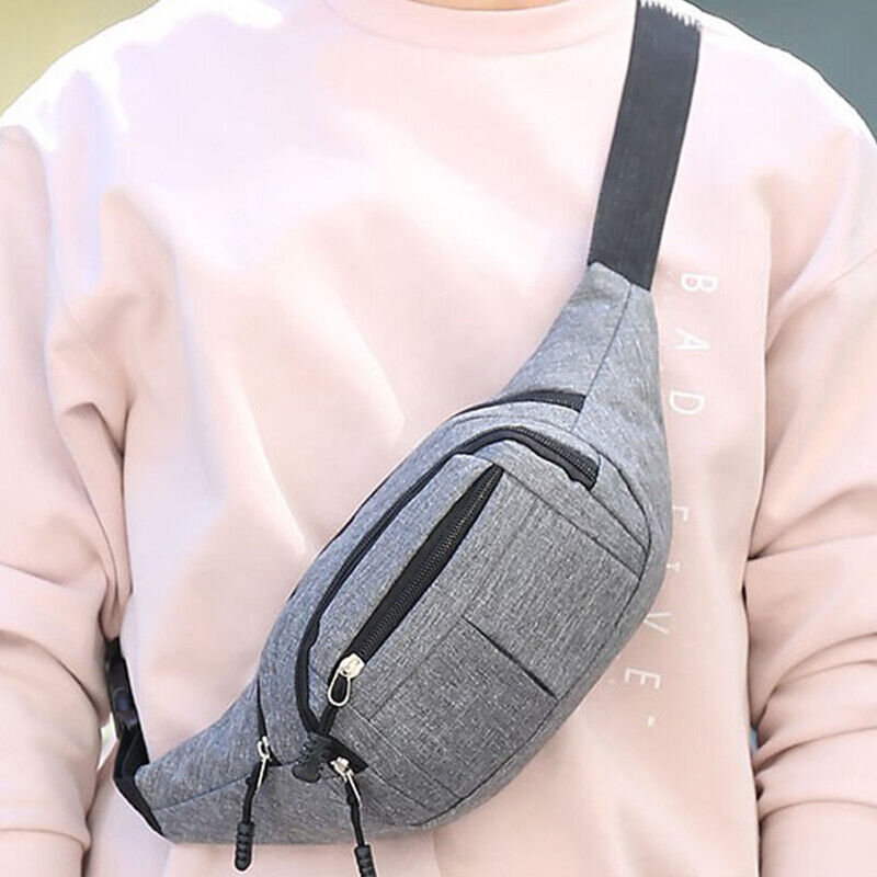 Men's Waist Pack Bags Belt Bag Travel Riding Motorcycle Crossbody Purse Pouch
