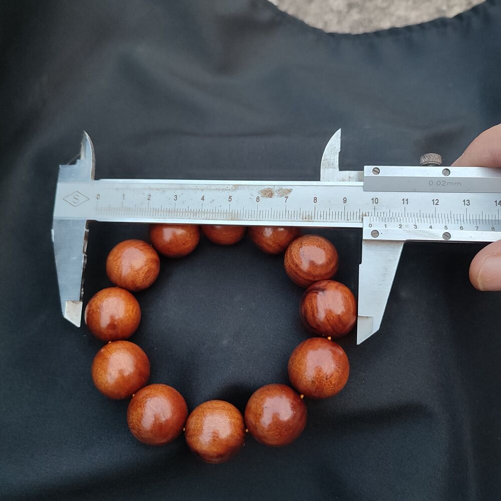Vintage Wooden Bracelet Men Carved Buddhist Worry Prayer Beads Accessories women