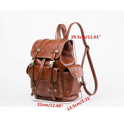 New Women‘s’ PU Leather Backpack Handbag Shoulder Messenger Rucksack Laptop Bag