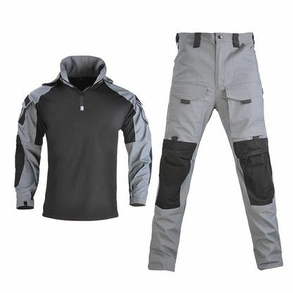 Hooded Shirt/ Pants Pads Tactical Camo Military Shooting Training Sport Hiking L