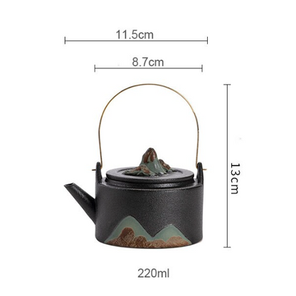 Ceramic Teapots Handpainted Mountain Chinese Gongfu Tea Pot