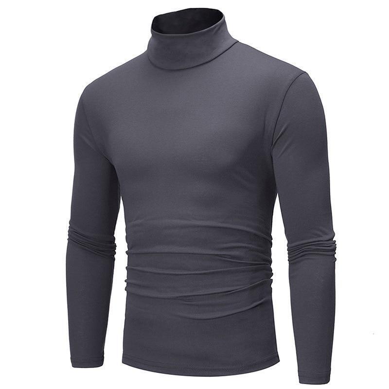 Men Roll Turtle Neck Tops T-Shirt Tee Winter Warm Thermal Long Sleeve Sweater