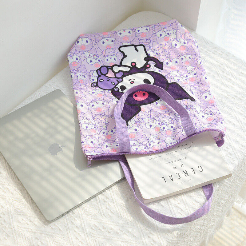 Cute My Melody Kuromi Cinnamoroll Hello Kitty Handbag Tote Canvas Storage Bag
