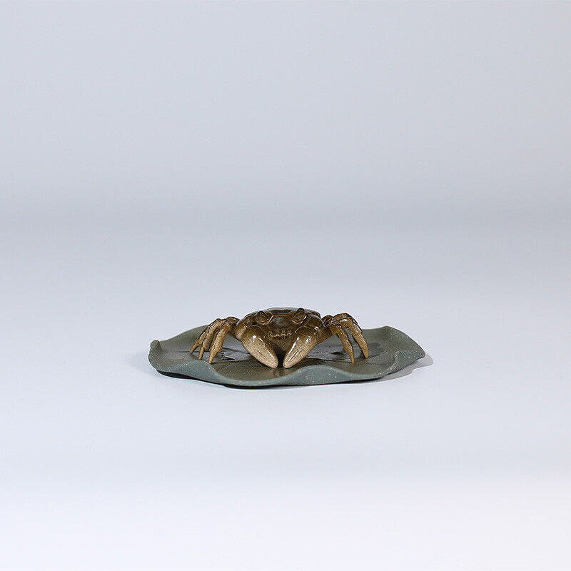 Purple Sand Color Changing Tea Pet Crab Lotus Leaf Stone Lotus Seed Ornament
