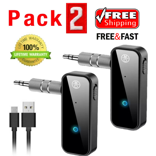 Receptor de audio inalámbrico auxiliar para coche Bluetooth adaptador transmisor
