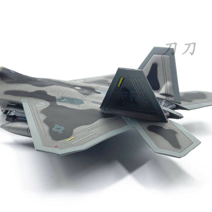 1:100 Us F-22 Stealth Fighter Raptor Missile Mode Alloy Aircraft Model