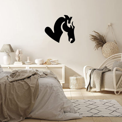Horse Head Metal Wall Art | Home Wall Decor | Horse Plaque | 15" High X 15" Tall