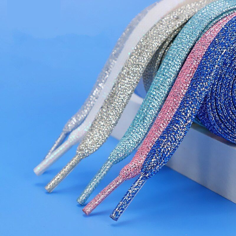 Shoelaces Colorful Sparkling Flat Athletic Sneakers Shoes Boot Strings 100-160cm