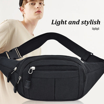 Men's Waist Pack Bags Belt Bag Travel Riding Motorcycle Crossbody Purse Pouch